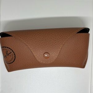 Ray-Ban Tan Leather Glasses Case